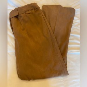 White House Black Market tan pants, size 10. Slim Flare!